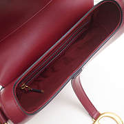 Dior Saddle Bag Original Leather Rose Red M0446 26cm - 6