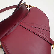 Dior Saddle Bag Original Leather Rose Red M0446 26cm - 3