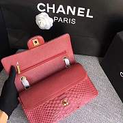 Chanel Snakeskin Tote Bag Red 25cm - 2