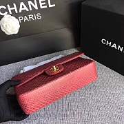 Chanel Snakeskin Tote Bag Red 25cm - 3