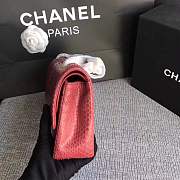 Chanel Snakeskin Tote Bag Red 25cm - 4