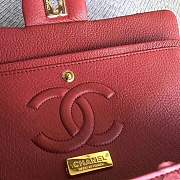 Chanel Snakeskin Tote Bag Red 25cm - 5