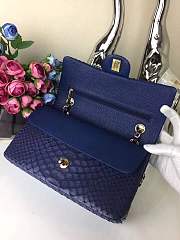 Chanel Snakeskin Tote Bag Navy Blue 25cm - 3