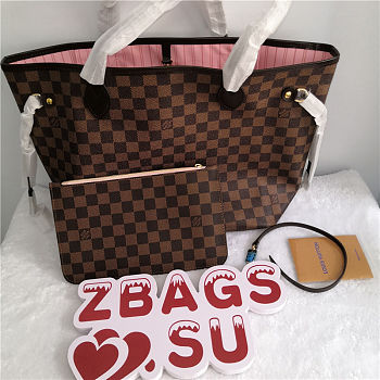 LOUIS VUITTON NEVERFULL MM Rose Ballerine 32cm 