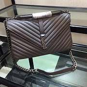 YSL MONOGRAM College Gray Silver 5105 32cm - 4