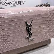 YSL SUNSET Embossed Crocodile Shiny Pink 22cm - 6