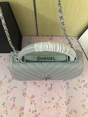 Chanel New Bright Handbag Gray Silver Hardware 25cm  - 4
