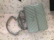 Chanel New Bright Handbag Gray Silver Hardware 25cm  - 3