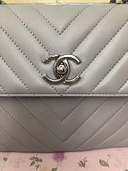 Chanel New Bright Handbag Gray Silver Hardware 25cm  - 2