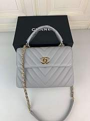 Chanel New Bright Handbag Gray Gold Hardware 25cm - 1