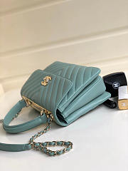 Chanel New Bright Handbag Blue Gold/Silver Hardware 25cm - 3