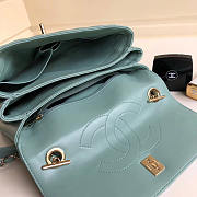 Chanel New Bright Handbag Blue Gold/Silver Hardware 25cm - 5