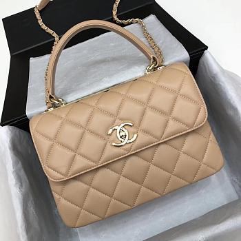 Chanel Shoulder Apricot Gold Hardware Bag 25cm