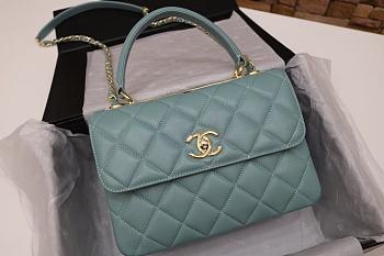 Chanel Shoulder Blue Gold Hardware Bag 25cm