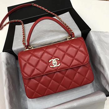 Chanel Shoulder Red Gold Hardware Bag 25cm 