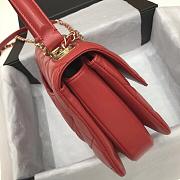 Chanel Shoulder Red Gold Hardware Bag 25cm  - 3