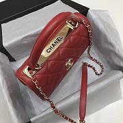 Chanel Shoulder Red Gold Hardware Bag 25cm  - 4
