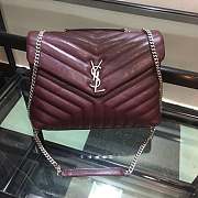 YSL Medium LOULOU Bag Red Wine 30cm - 1