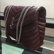 YSL Medium LOULOU Bag Red Wine 30cm - 3