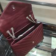 YSL Medium LOULOU Bag Red Wine 30cm - 4