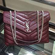 YSL Medium LOULOU Bag Red Wine 30cm - 6