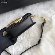 Chanel Small Quilted Caviar Boy Bag Black Gold 20cm - 3