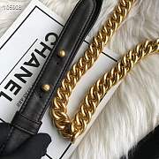 Chanel Small Quilted Caviar Boy Bag Black Gold 20cm - 2
