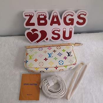 LOUIS VUITTON Multicolor Pochette Accessories White