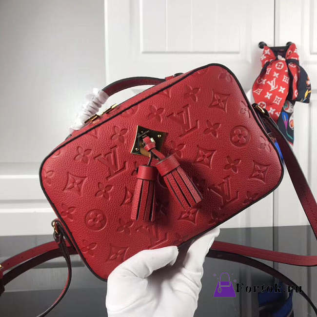 LOUIS VUITTON Saintonge Monogram Empreinte Leather Scarlet M44606 - 1
