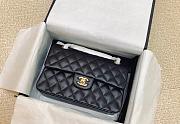 Chanel Lambskin Leather Flap Bag black gold 23CM - 1