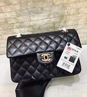 Chanel Lambskin Leather Flap Bag black gold 23CM - 5