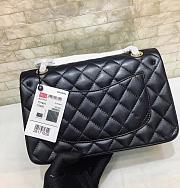 Chanel Lambskin Leather Flap Bag black gold 23CM - 3