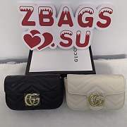 Gucci GG Marmont Matelassé Mini Bag White/Black 16.5cm - 4