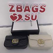 Gucci GG Marmont Matelassé Mini Bag White/Black 16.5cm - 2