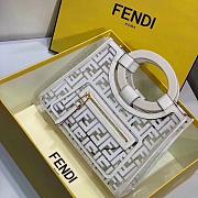 FENDI Handbag Black/White 110606D 28cm - 3