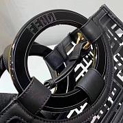 FENDI Handbag Black/White 110606D 28cm - 4