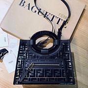 FENDI Handbag Black/White 110606D 28cm - 2
