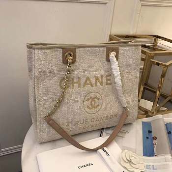 Chanel Cowboy Shopping Bag Beige