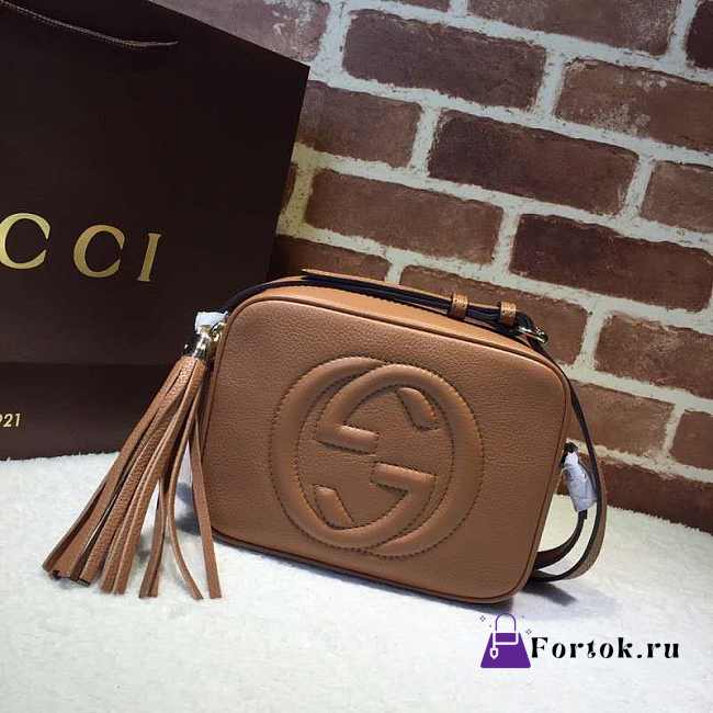 Gucci Soho Disco Leather Bag Z2389 Light Brown 21cm - 1