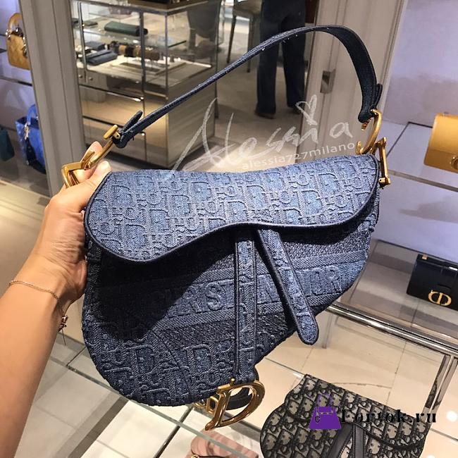 Dior Saddle Bag Original New Blue - 1