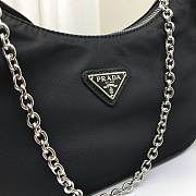 PRADA Nylon Hobo Crossbody Black 01 1BH20 22cm - 2