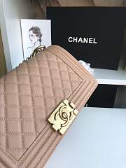 Chanel Quilted Caviar Medium Boy Brown 67086  25cm - 4