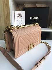 Chanel Quilted Caviar Medium Boy Brown 67086  25cm - 2