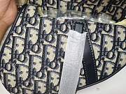 Dior Women Saddle Bag in Blue Canvas small 20cm - 4