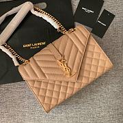 YSL ENVELOPE Medium Caviar Bag Beige 24cm - 1