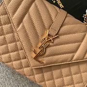 YSL ENVELOPE Medium Caviar Bag Beige 24cm - 6