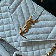 YSL ENVELOPE Medium Caviar Bag Black/White 24cm - 5