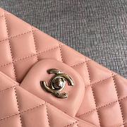 CHANEL Leather Flap Bag Gold Pink 25cm - 4