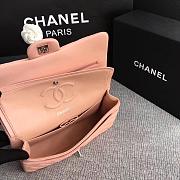 CHANEL Leather Flap Bag Gold Pink 25cm - 3