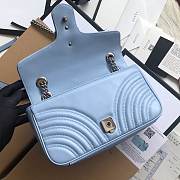 GG Marmont Small shoulder bag Blue 25cm - 4